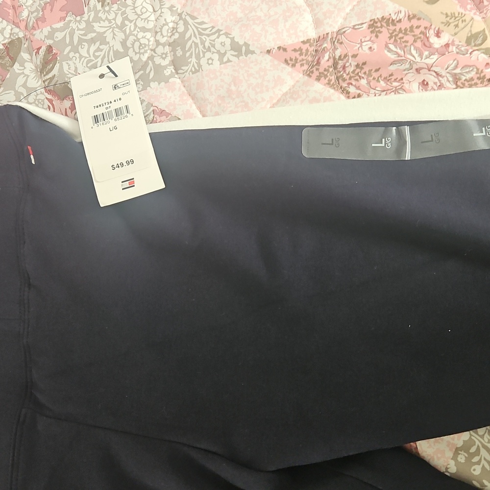 Tommy Hilfiger Navy and Red Leggings - Picture 2 of 2